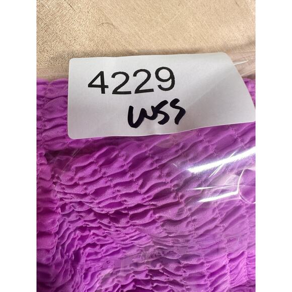 NWOT A New Day Purple Crinkle Smocked Elastic Halter Cropped Tank Top Size 2XL - Picture 8 of 8